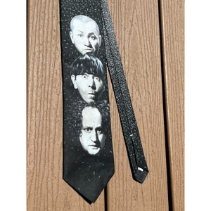 Three Stooges Ralph Marlin Necktie Novelty Neck‎ Tie 90s USA NWT Larry Moe Curly